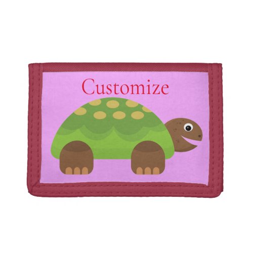 Happy Smiling Turtle Thunder_Cove Trifold Wallet