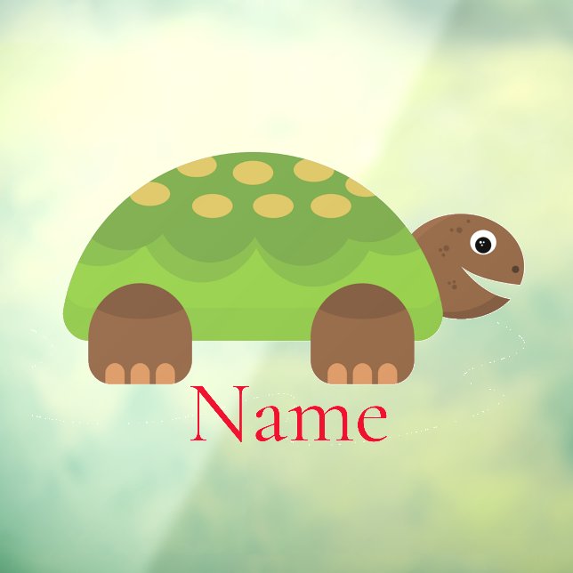 Happy Smiling Turtle Thunder_Cove Window Cling (Sheet 3)