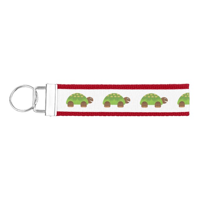 Happy Smiling Turtle Thunder_Cove Wrist Keychain (Keys on Left)