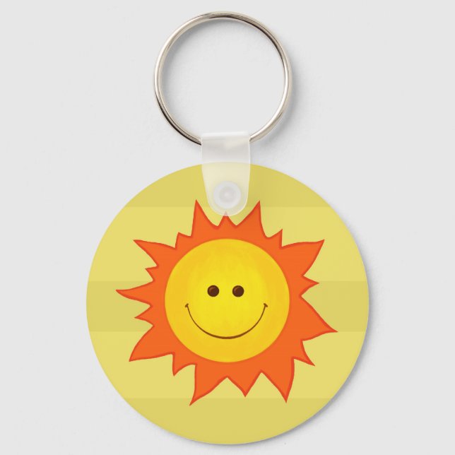 Happy Smilling Sun Keychain (Front)