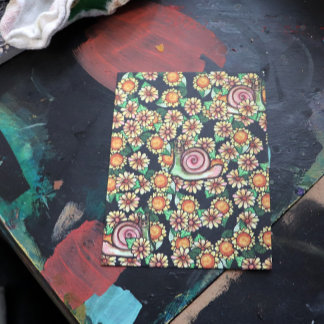 Happy Snail Flowers                                Postcard