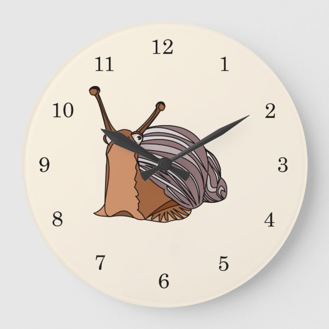Happy Snail Large Clock (Front)