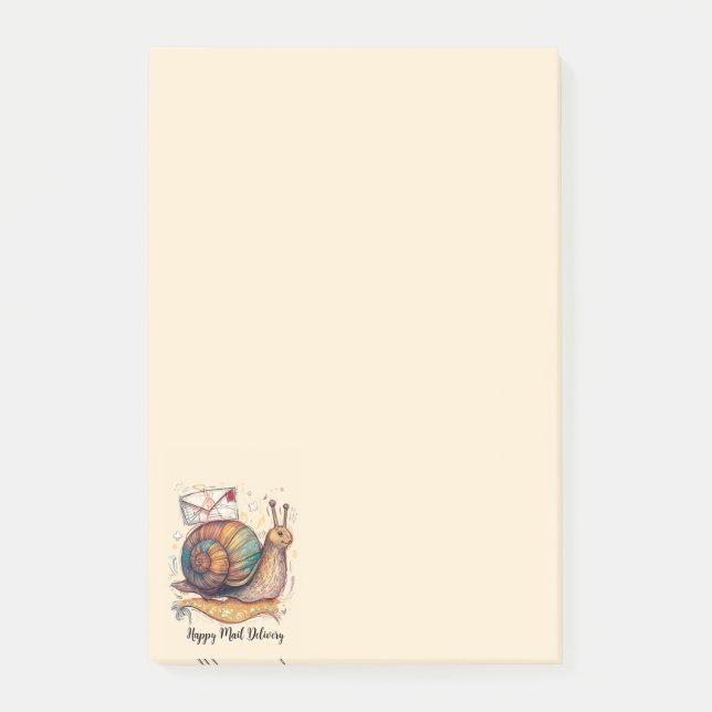 Happy Snail Mail Post-it Notes (Front)