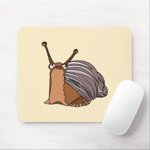Happy Snail Mouse Pad - Painting - Your Colors
