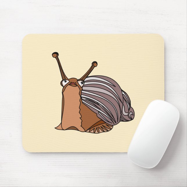 Happy Snail Mouse Pad - Painting - Your Colors (With Mouse)