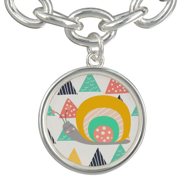 Happy Snail on Triangles Bracelet (Design)
