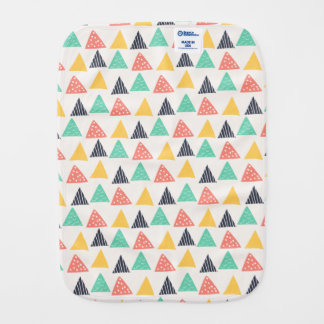 Happy Snail on Triangles Burp Cloth