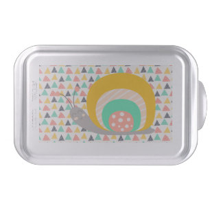 Happy Snail on Triangles Cake Pan