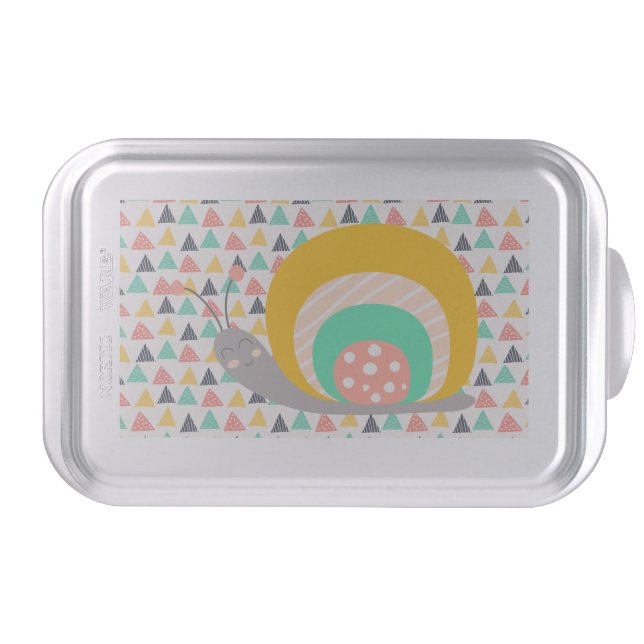 Happy Snail on Triangles Cake Pan (Front)