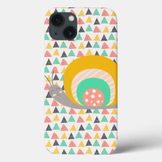 Happy Snail on Triangles iPhone 13 Case