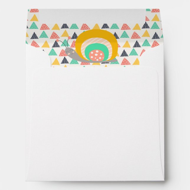 Happy Snail on Triangles Envelope (Back (Bottom))