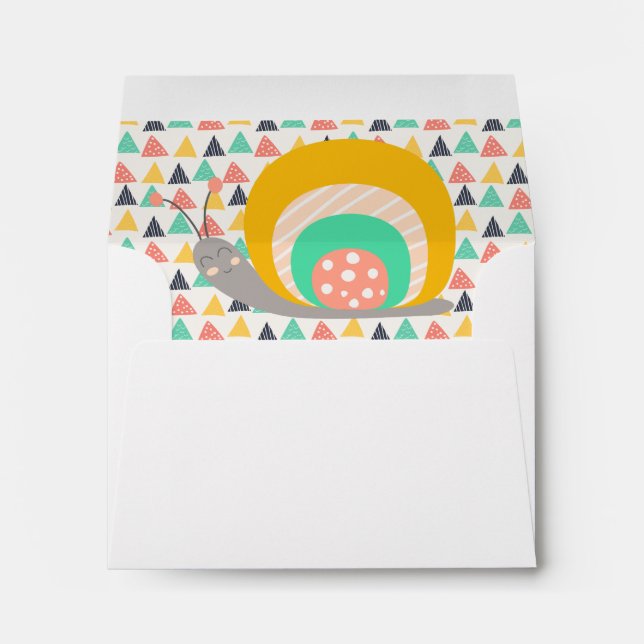 Happy Snail on Triangles Envelope (Back (Bottom))