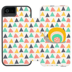 Happy Snail on Triangles iPhone SE/5/5s Wallet Case