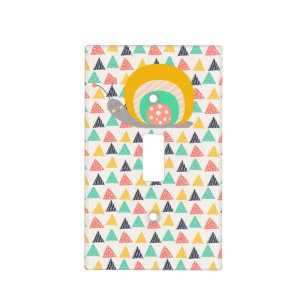 Happy Snail on Triangles Light Switch Cover