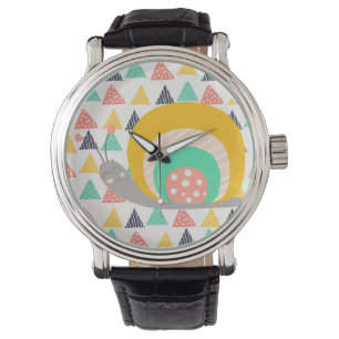 Happy Snail on Triangles Watch