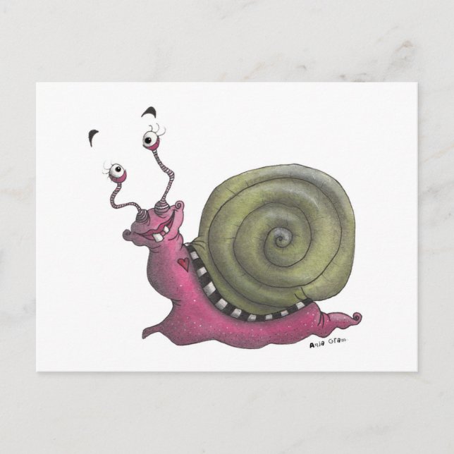 Happy snail postcard (Front)