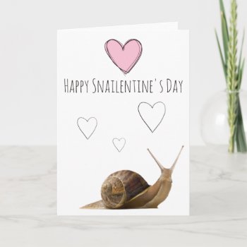 Happy Snailentine's Day Holiday Card by Rockethousebirdship at Zazzle
