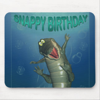 Happy Snappy Birthday crocodile mousepad mouse