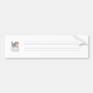 Happy Snow Leopard Wildlife Conservation Inspirati Bumper Sticker