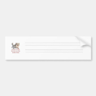 Happy Snow Leopard Wildlife Conservation Inspirati Bumper Sticker
