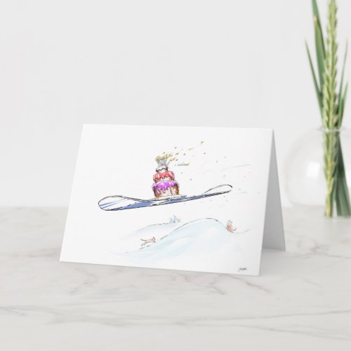 Happy Snowboarding Birthday Card