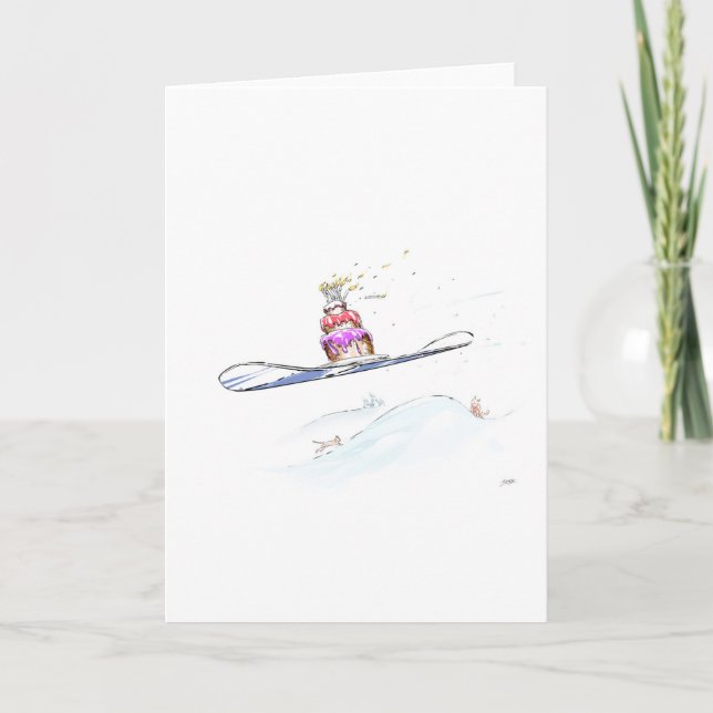 Happy Snowboarding Birthday Card (Front)