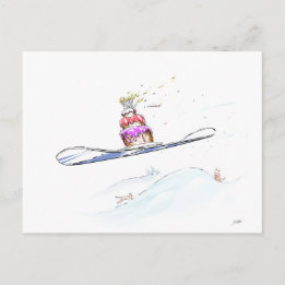 Happy Snowboarding Birthday Postcard