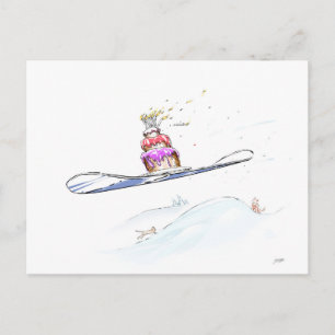Happy Snowboarding Birthday Postcard