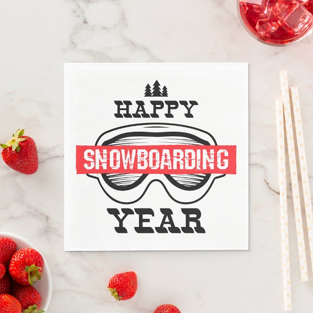 Happy Snowboarding Year Napkins (Creator Uploaded)