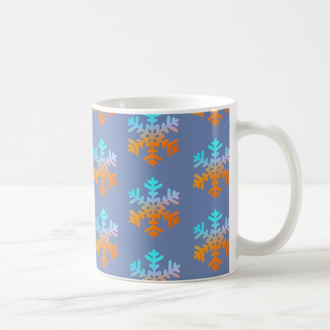 Happy Snowflakes Classic White Mug (Right)