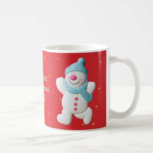 Happy Snowman boys name christmas mug gift Coffee Mug