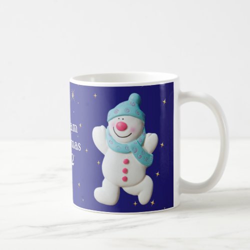 Happy Snowman boys name christmas mug gift Coffee Mug