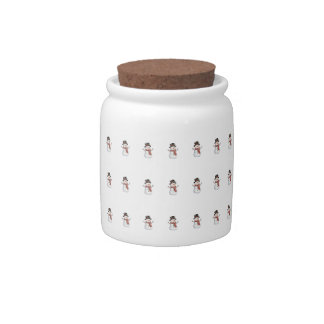 Happy Snowman Candy Jar