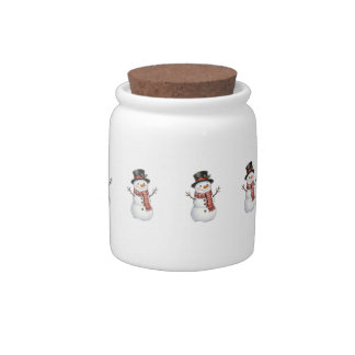 Happy Snowman Candy Jar