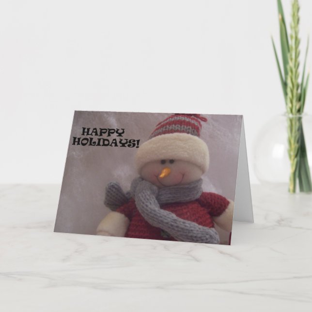 HAPPY SNOWMAN CARD - Customized (Front)