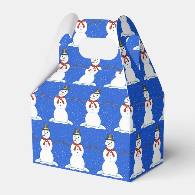 Happy Snowman Christmas Gift Box (Front Side)