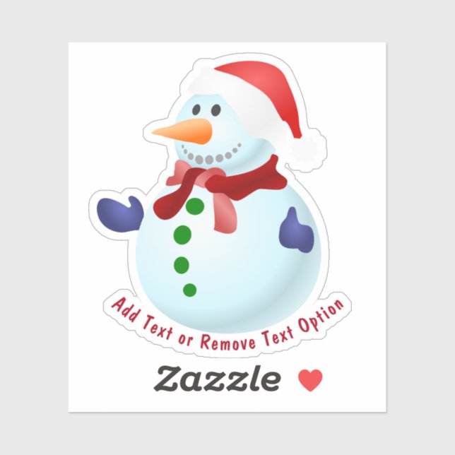 Happy Snowman Christmas Sticker (Sheet)