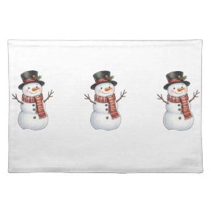 Happy Snowman Cloth Placemat