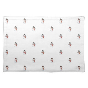 Happy Snowman Cloth Placemat