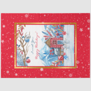 Happy Snowman Customize Tissue Paper