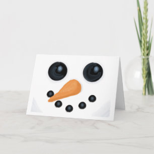 Happy Snowman Face Card