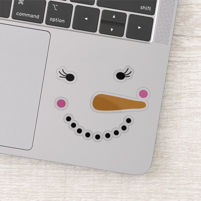  Happy Snowman Face christmas Holiday  Sticker (Detail)