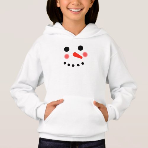 Happy Snowman Face  Hoodie