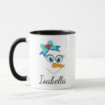 Happy Snowman Face Personalized Name Christmas Mug<br><div class="desc">Happy Snowman Face Personalized Name Christmas Mug</div>