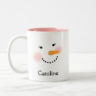 Happy Snowman Face Personalized Name Holiday