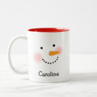 Happy Snowman Face Personalized Name Holiday