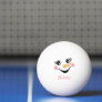 Happy Snowman Face Personalized Name  Ping Pong Ball