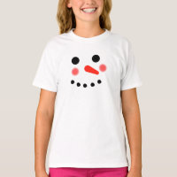 Happy Snowman Face T-Shirt
