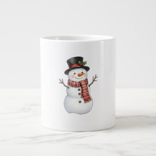 Happy Snowman Giant Coffee Mug