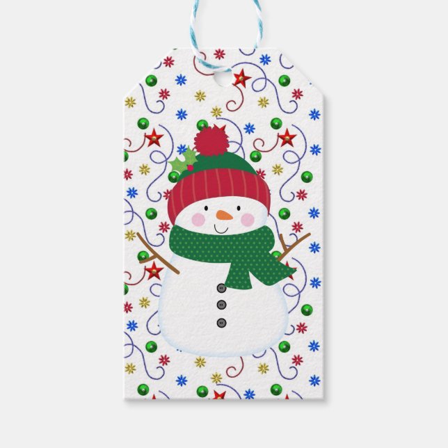 Happy Snowman Gift Tag (Front)